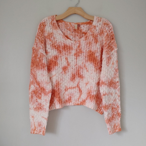 Anthropologie Pilcro Christian V-Neck Sweater Knit Size Medium Tie Dye - Picture 6 of 16